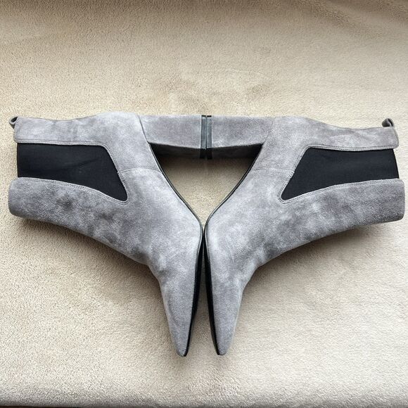 Marc Fisher LTD Zanna Gray Suede Heeled Pull On Boots Women’s 6.5 M Pointed Toe - Picture 6 of 16